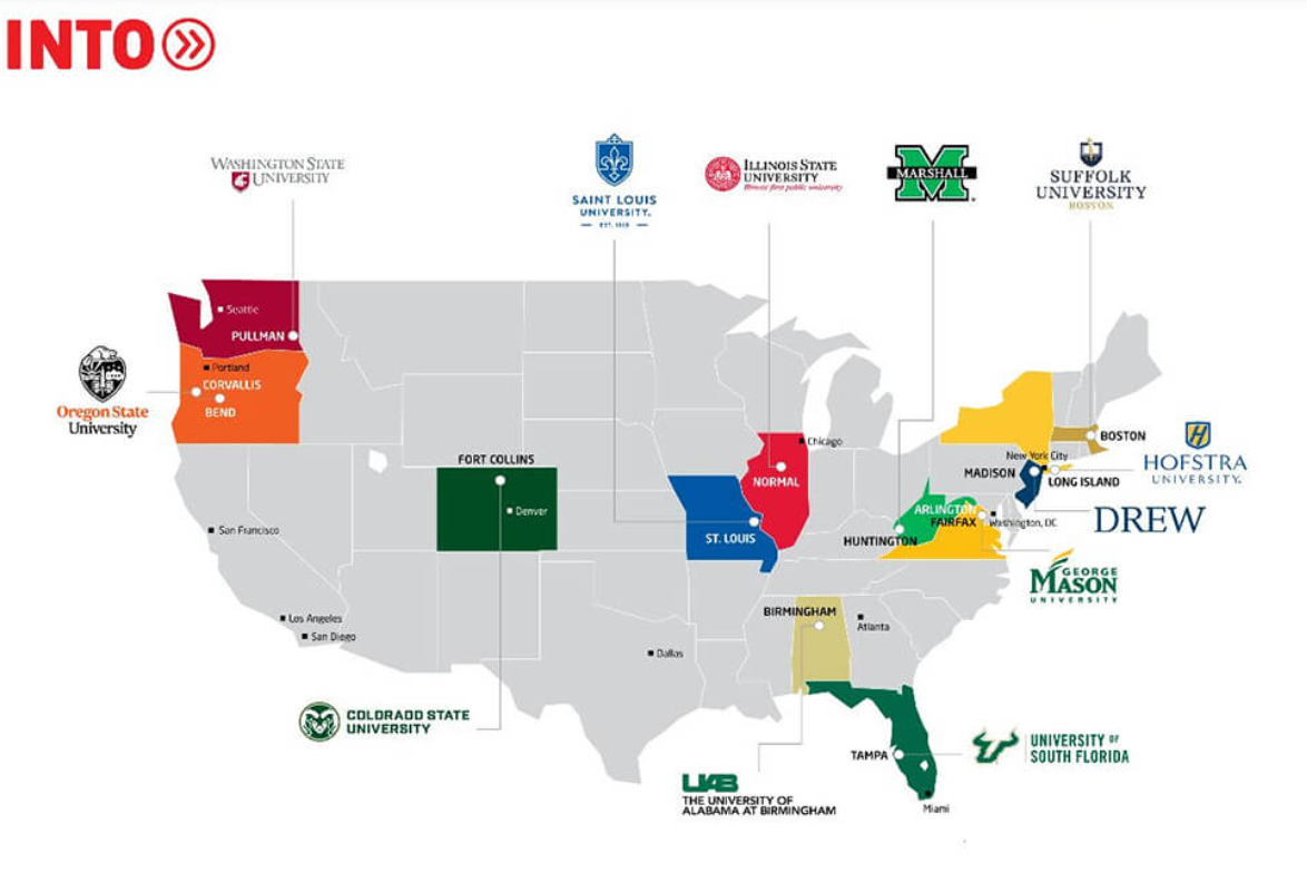 Danh sách các trường đại học tlieen kết INTO